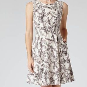 Reiss Ivy Sheer Panel Silk Dress